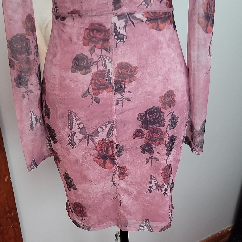 Forever 21 Long Sleeve Floral Dress in Mauve - Picture 12 of 13